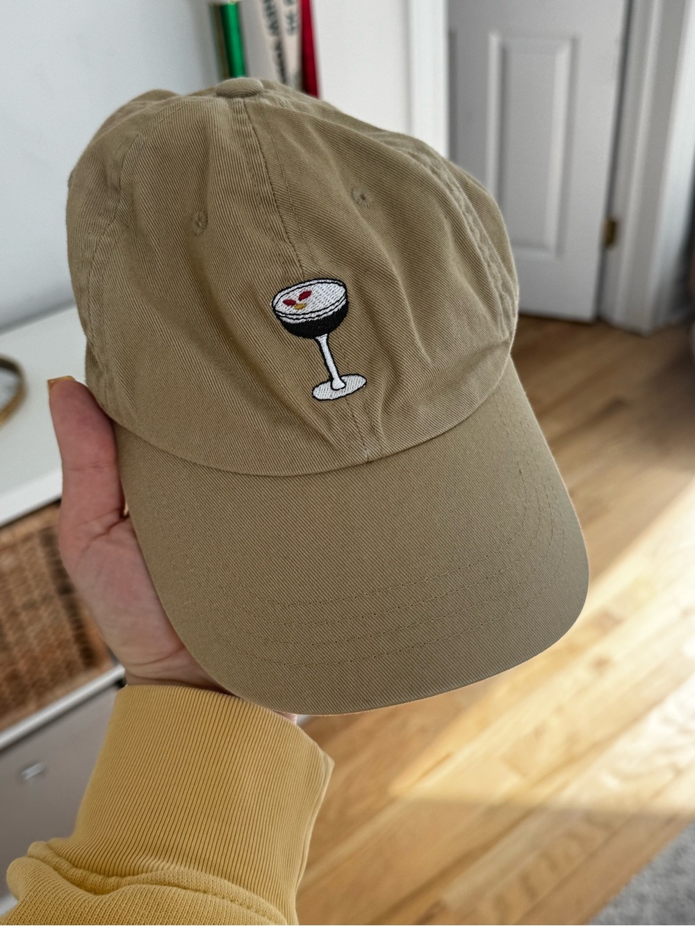 Taupe Embroidered Espresso Martini Cap